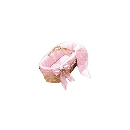 Primma Donna Pink Baby Doll Moses Basket Bedding Set - Soft & Cozy Crib for Newborn Dolls - Perfect for Nursery Play, Gift Giving & Pretend Play Scenes