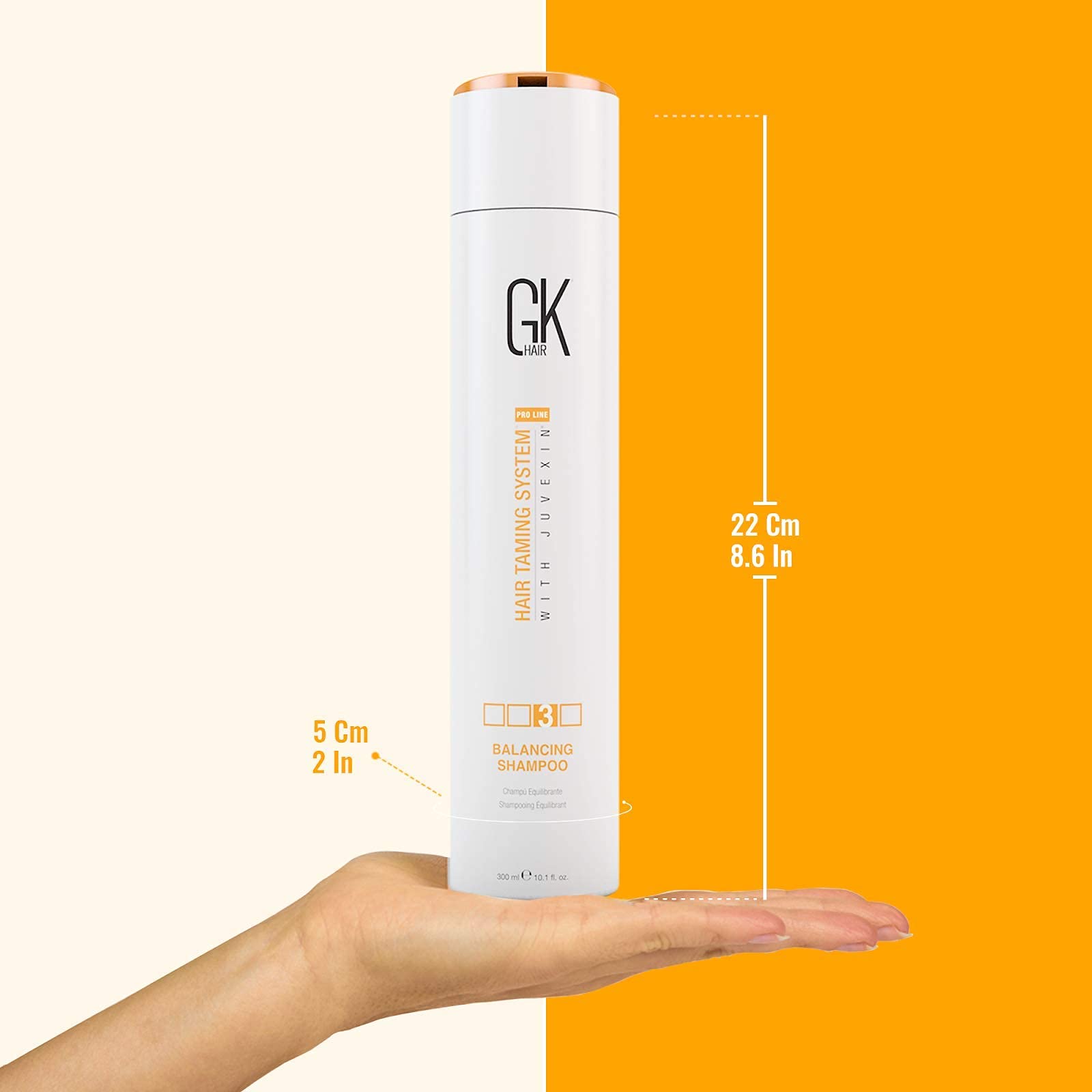 GK Hair Global Keratin Balancing Shampoo & Conditioner Set (300ml) for Damaged Hair - ThermalStyleHer Keratin Treatment (100ml/3.4oz) - Salon-Quality Hair Care for Smooth, Frizz-Free & Heat-Protected Styling