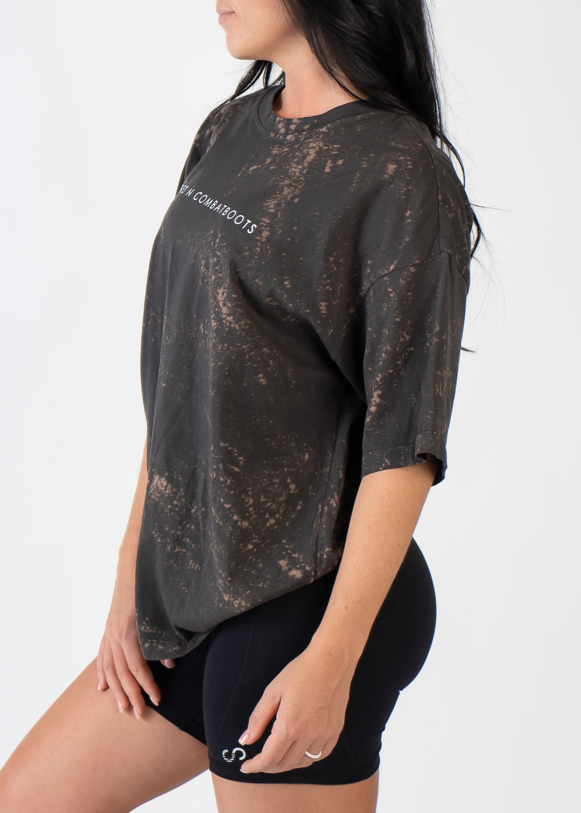 Vintage Oversized T-Shirt - Distressed Bleached Faded Black Cotton Tee for Men & Women | Casual Streetwear, Loungewear, and Layering Essential