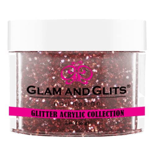 Glam & Glits Glitter Acrylic Nail Art Collection - 14 Rose Copper Glitter Nail Polish Set for Manicure & Pedicure | Perfect for Parties, Weddings, and Special Occasions