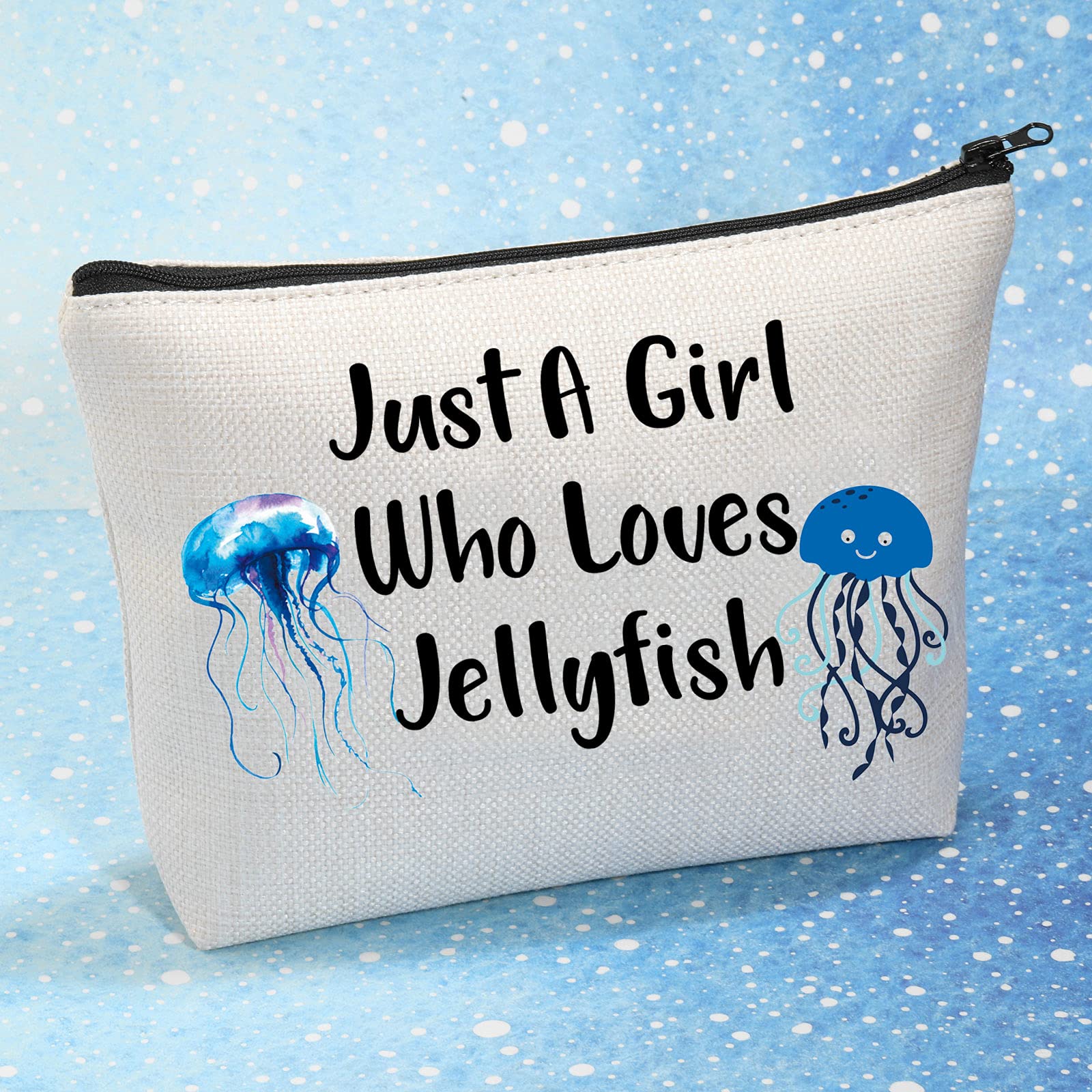 MEIKIUP Jellyfish Makeup Bag - Waterproof Travel Cosmetic Pouch for Marine Animal Lovers | Perfect Gift for Jellyfish Enthusiasts | Great for Beach Trips, Pool Parties & Ocean-Themed Events