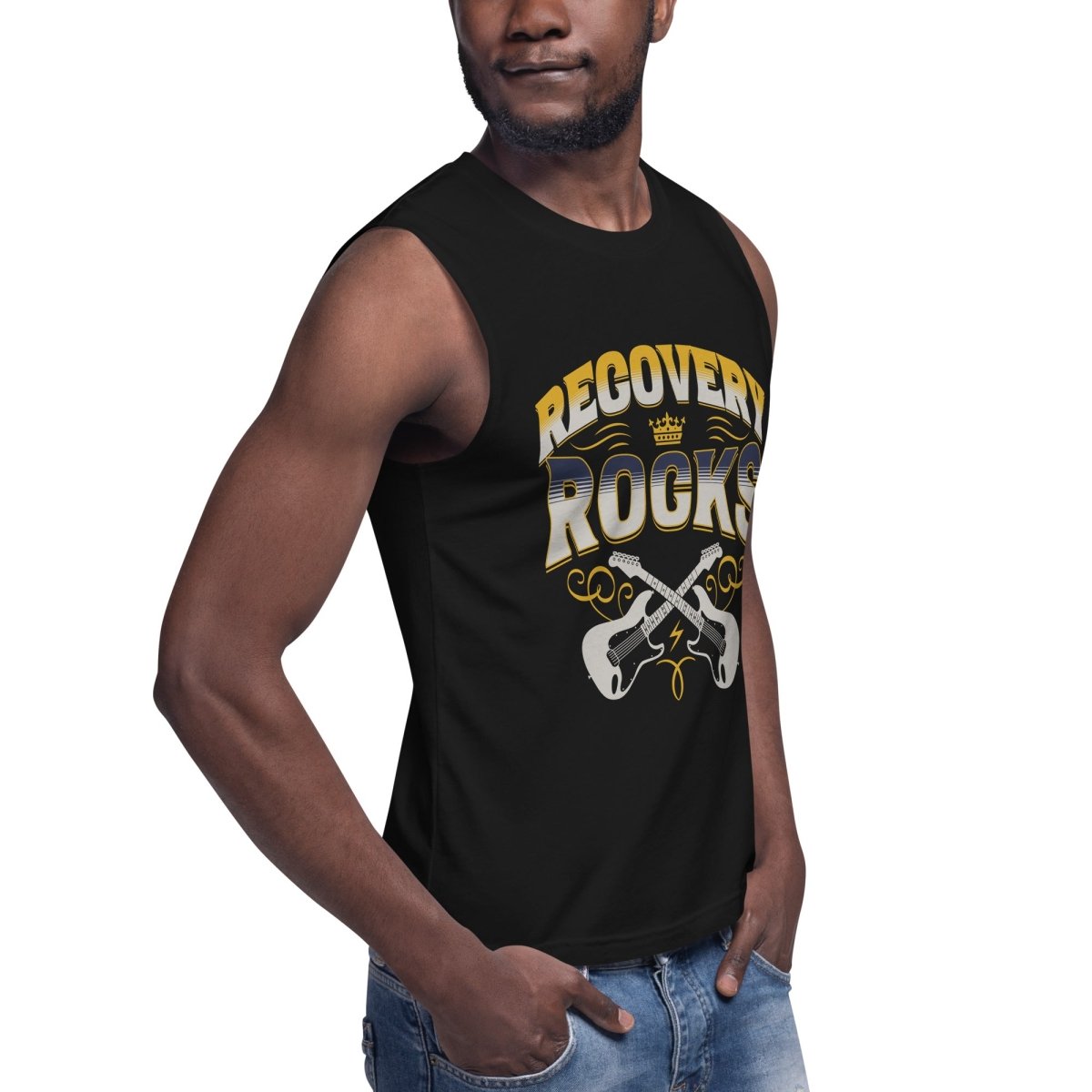 Recovery Rocks: Premium Muscle Tee for Post-Workout & Fitness Comeback - Ideal for Gym, Running & Active Lifestyle