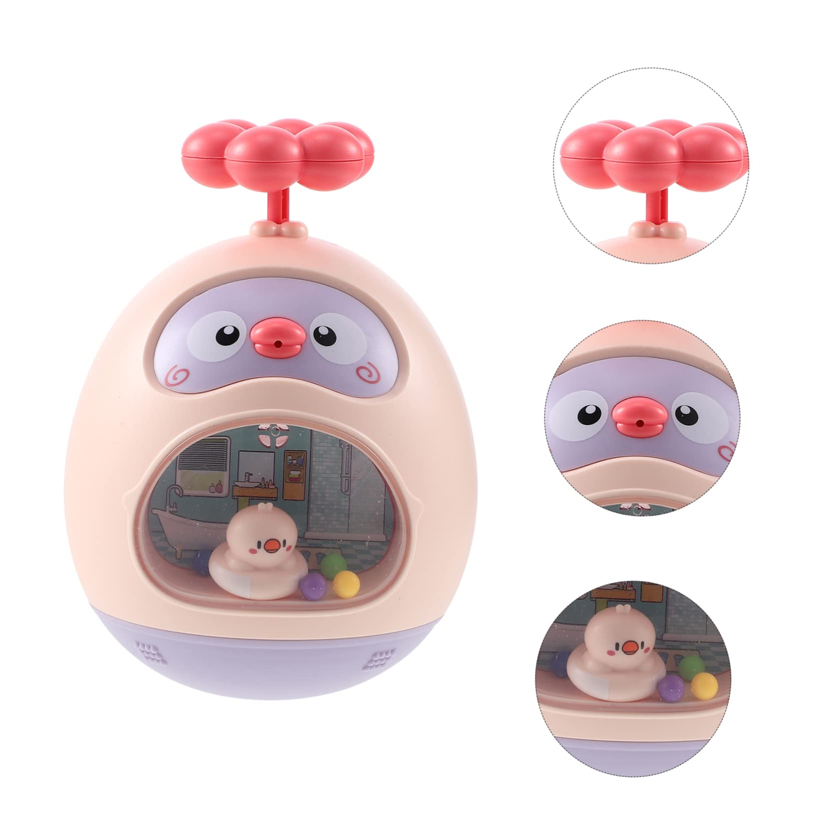 Vaguelly 2-Pack Pink ABS Animal Tumbler Toys for Kids - Bath Time Fun, Water Play & Bathtub Entertainment - Safe & Durable Toddler Bath Toys for Sensory Play
