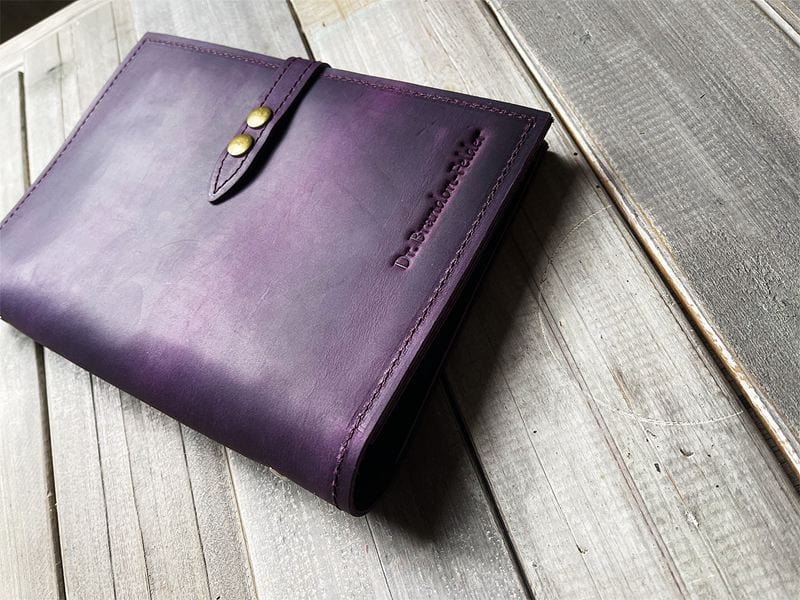 Elegant Purple Refillable Leather Journal for Women - Perfect for Writing, Sketching & Gift Giving