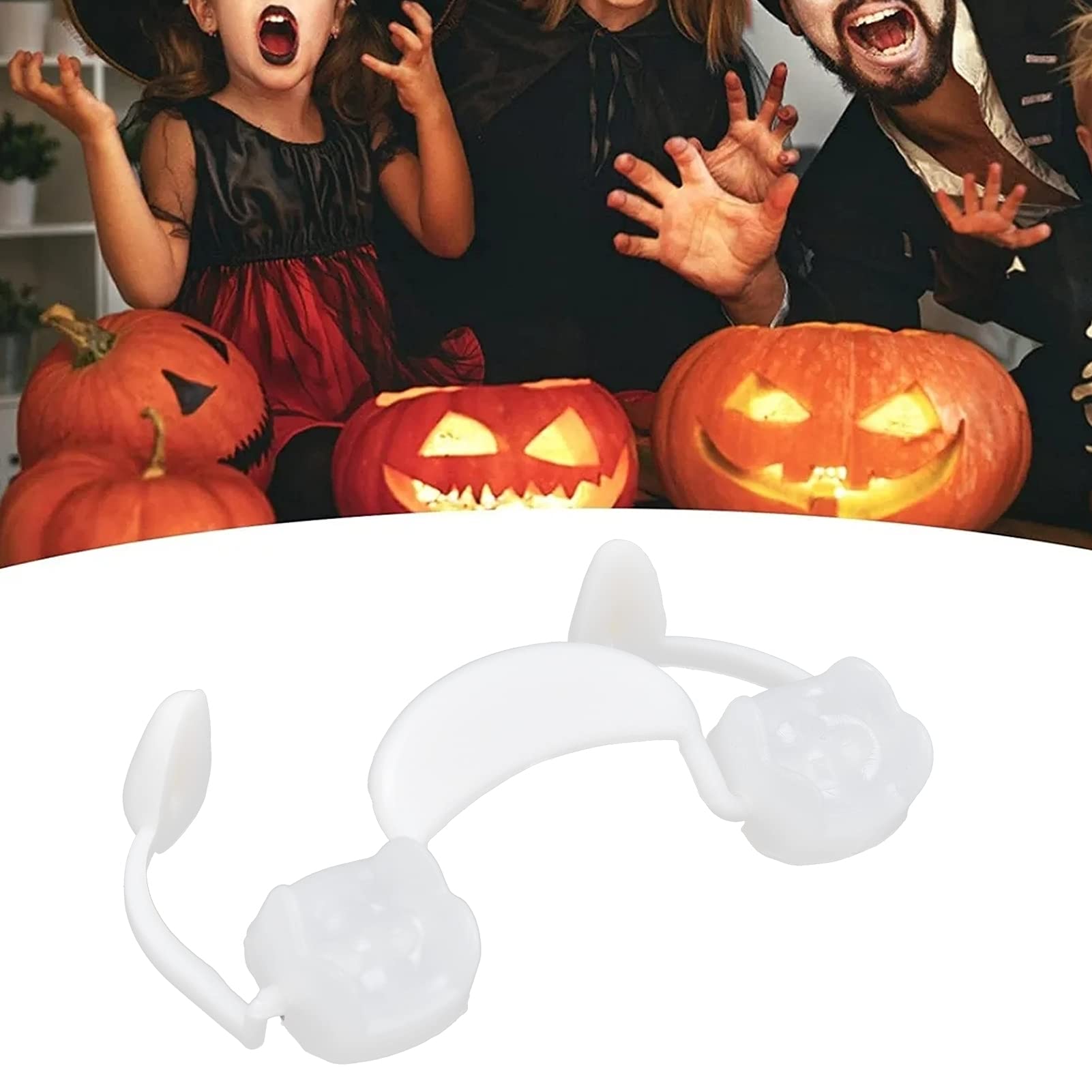 Retractable Vampire Fangs - Reusable Fake Teeth for Halloween Costumes, Horror Parties & Role-Playing | Scary Dentures Props for Kids & Adults | Perfect for Cosplay, Haunted Houses & Themed Events