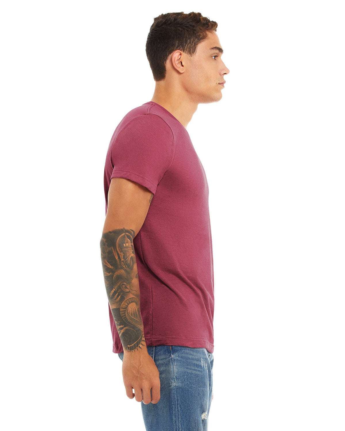 Bella + Canvas 3001CVC Unisex Heather CVC Crew Neck T-Shirt - Soft Cotton Blend Tee for Men & Women - Perfect for Casual Wear, Screen Printing & Everyday Outfits