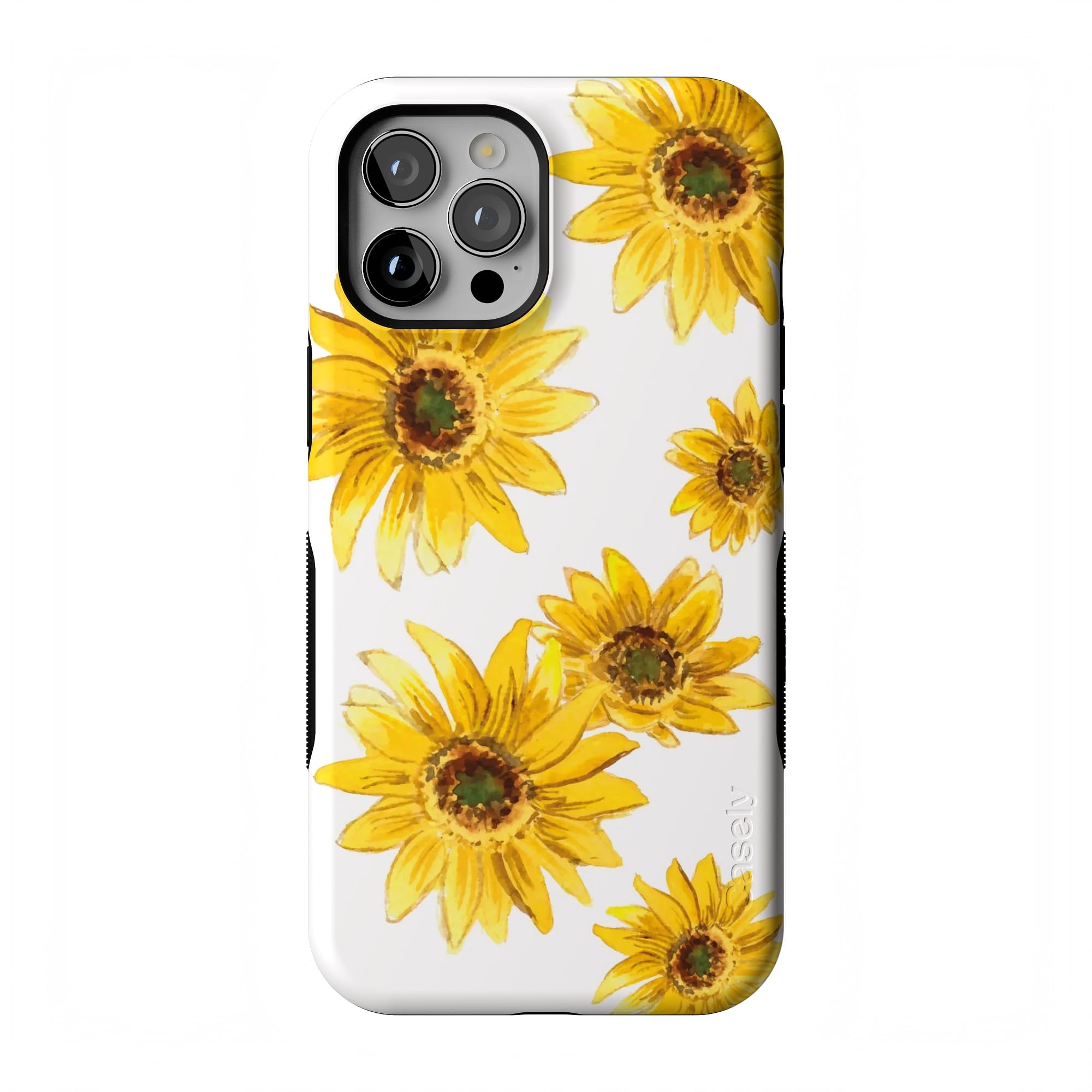 Casely iPhone 12 Pro Max Case - Golden Garden with Yellow Sunflower Floral Design | MagSafe Compatible | Shockproof Protective Cover | Perfect for Outdoor Adventures & Daily Use