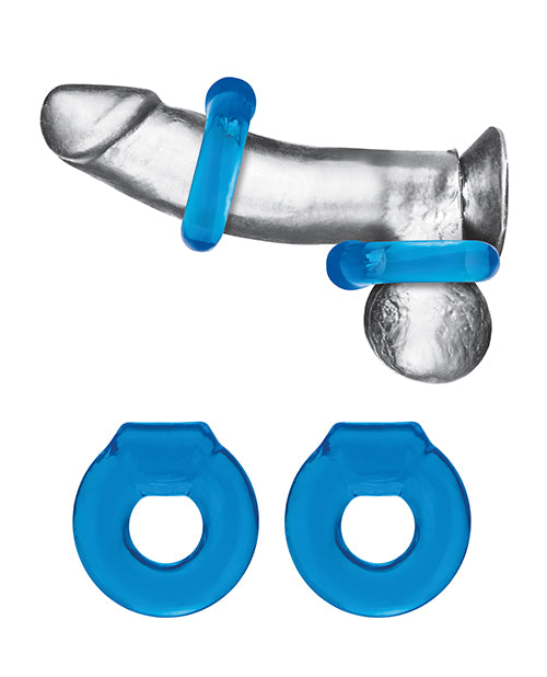 Blue Line Ultra Stretch Stamina Endurance Ring (2 Pack) - Premium Silicone Exercise Rings for Hand Grip Strength Training, Physical Therapy & Stress Relief - Perfect for Gym, Office & Home Workouts