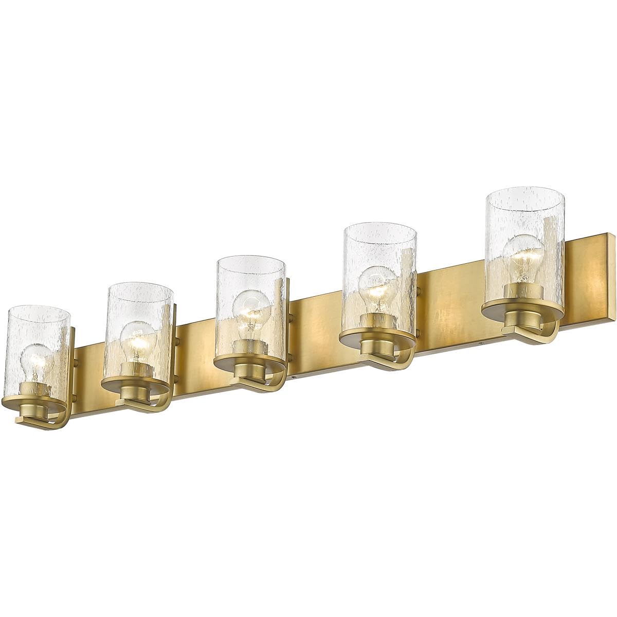 Z-Lite 5-Light Bathroom Vanity Light Fixture 492-5V-OBR - Modern Oil Rubbed Bronze Finish for Bathroom, Powder Room & Dressing Area Lighting