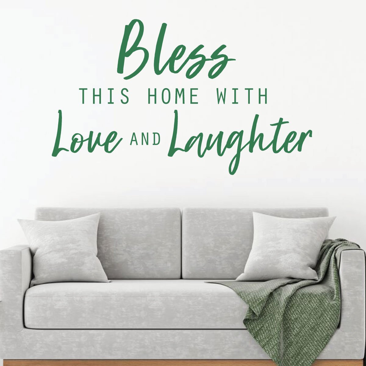 Bless This Home Vinyl Wall Decal - Removable Family Quote Sticker for Living Room, Bedroom & Nursery Decor - Perfect for Housewarming Gifts & Cozy Home Makeover