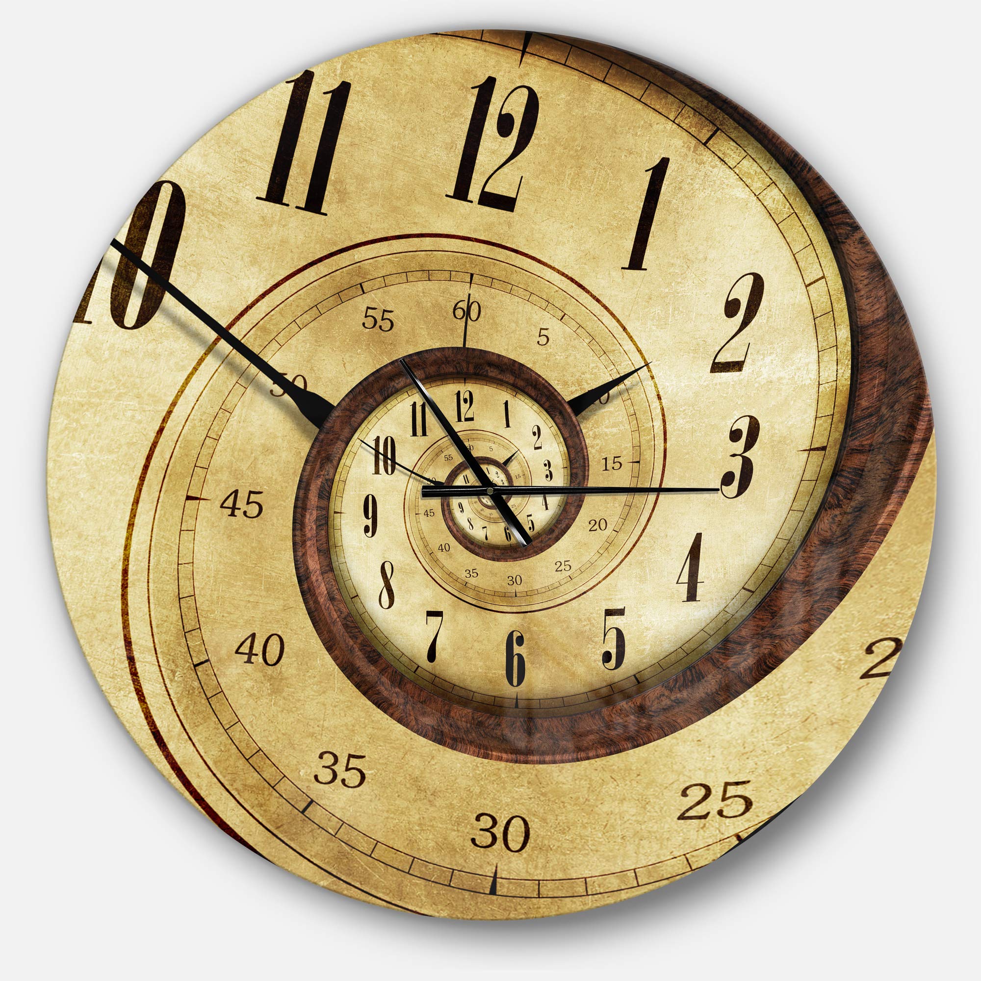 Designart Canada Hockey Themed Traditional Circle Wall Clock - Metal Round Decorative Clock for Home, Living Room, Bedroom & Office Decor | Perfect for Sports Fans & Hockey Lovers