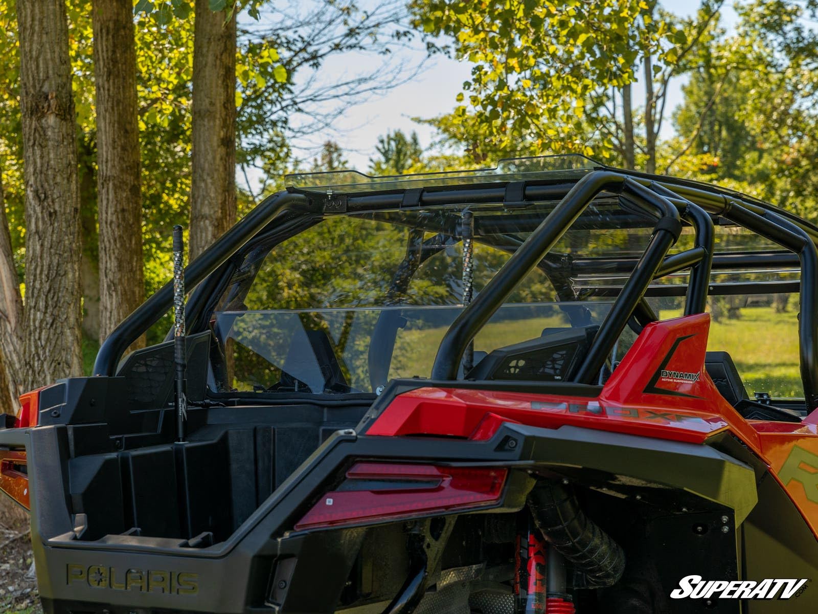SuperATV Rear Windshield for Polaris RZR PRO XP - Durable UTV Windshield for Off-Road Protection & Dust Control | Perfect for Trail Riding, Hunting & Outdoor Adventures