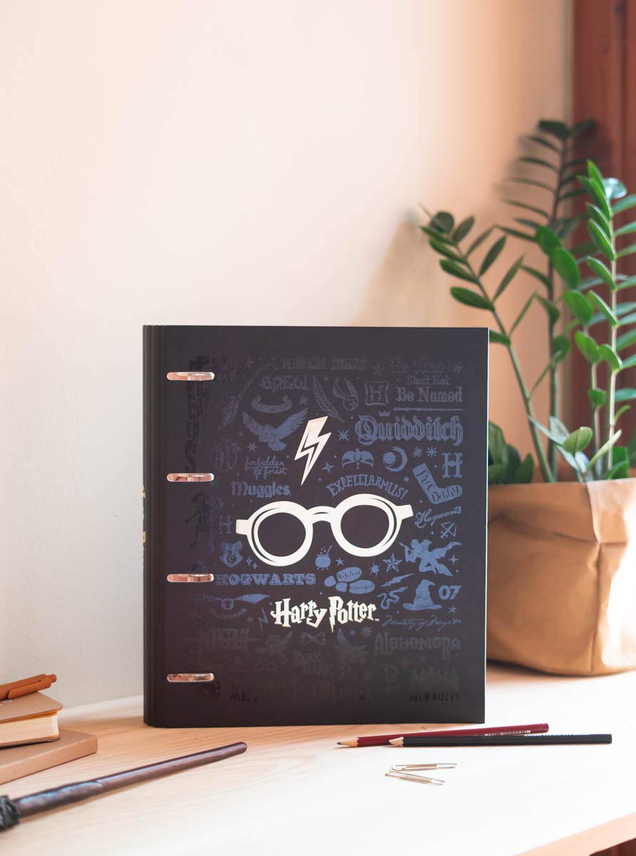 Erik Harry Potter 4-Ring Binder | Premium A4 Folder 10.6x12.6 inches (27x32cm) | School Supplies, Office Organization | Gift for Potter Fans, Students & Collectors | Perfect for Class, Work & HP Merchandise Collection