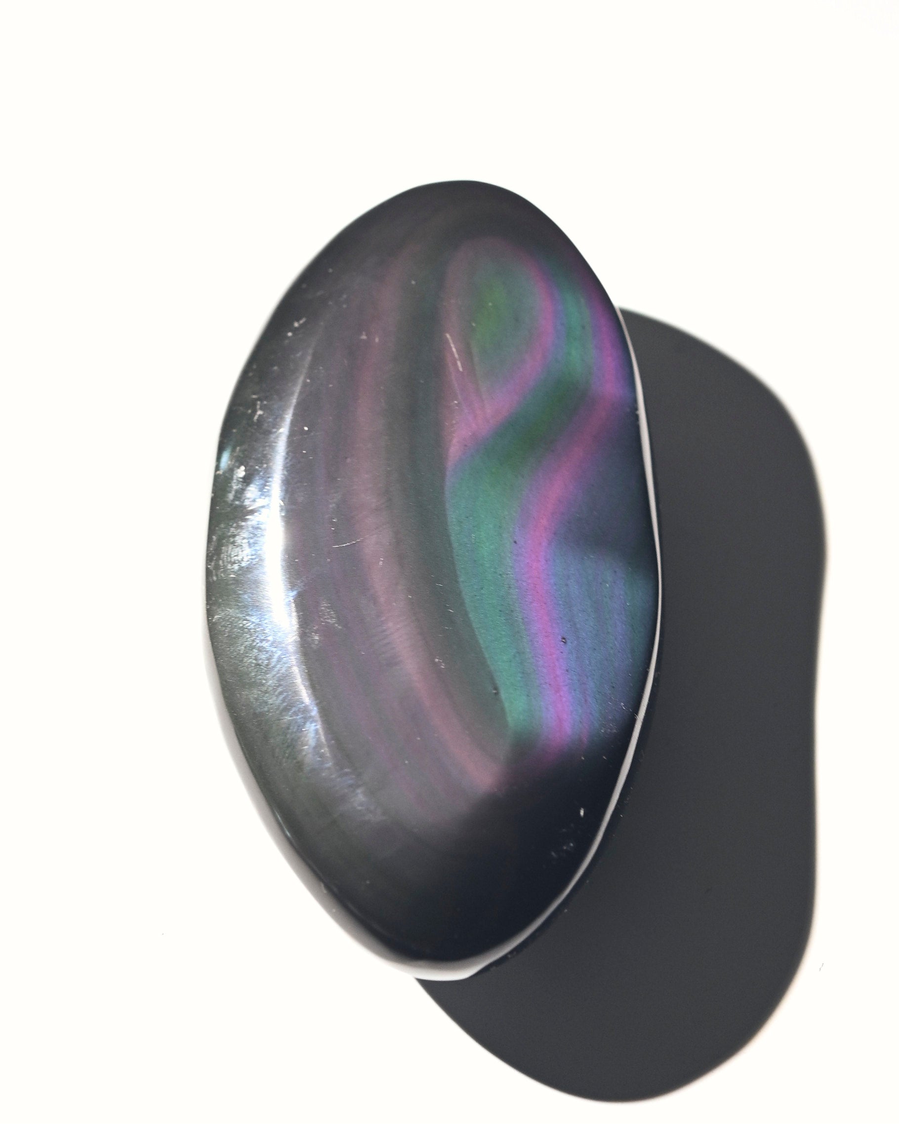 Double Heart Rainbow Obsidian Stone - Natural Healing Crystal for Love & Positivity | Perfect for Meditation, Jewelry Making & Spiritual Gifts