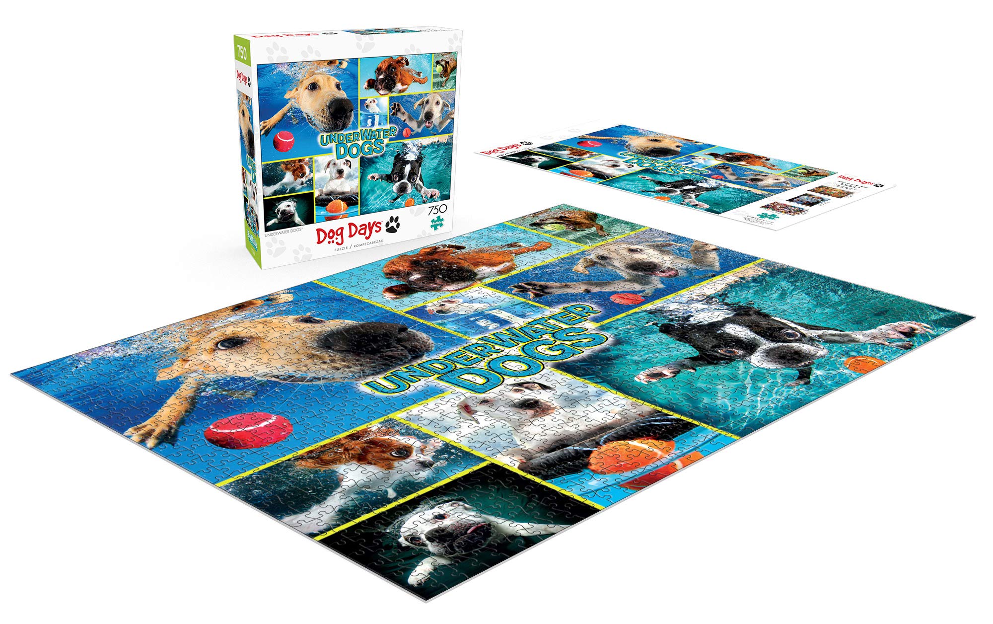 Buffalo Games Underwater Dogs 750 Piece Jigsaw Puzzle for Adults - Challenging Dog Photography Puzzle - 24x18 Inch Finished Size - Perfect for Family Game Nights, Stress Relief & Home Decor