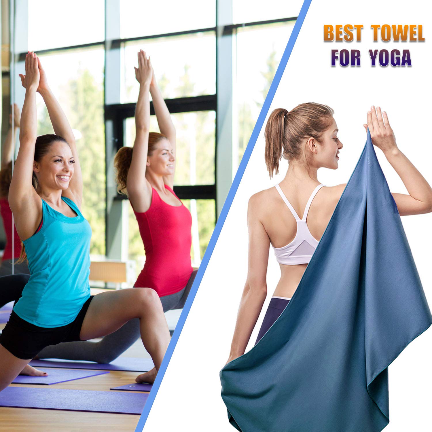 Premium Microfiber Sports Travel Towel 16-Pack - Ultra Absorbent, Quick Dry, Lightweight & Compact - Perfect for Gym, Yoga, Camping, Beach, Hiking & Travel Accessories | Ideal for Workouts, Outdoor Adventures & On-the-Go Use