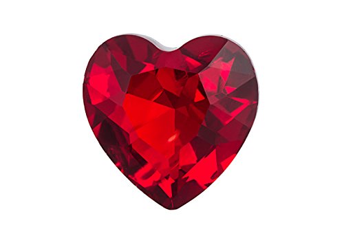 4pcs Embellishment Rhinestones - Siam Heart Foil Back Crystals 27x27mm (2 Pack Bundle) | DIY Crafts, Jewelry Making, Wedding Decor, Nail Art & Costume Accessories | Save $1