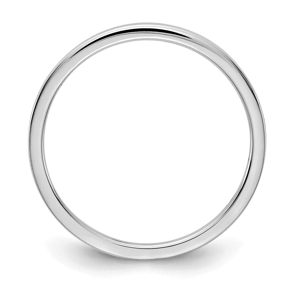 10K White Gold 1.2mm Flat Stackable Band Ring - Thin Wedding Anniversary Ring for Women, Dainty Minimalist Jewelry for Everyday Wear, Stacking Rings for Bridal, Engagement or Gift