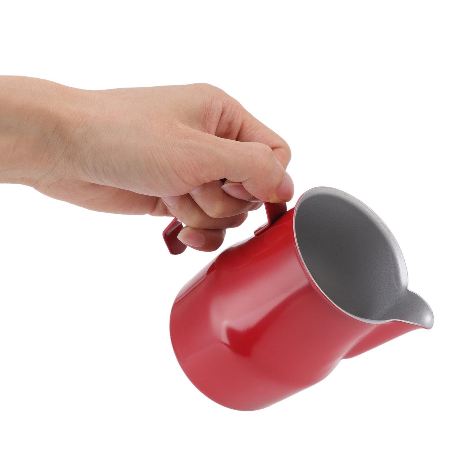 Stainless Steel Coffee Steaming Pitcher - 20oz Barista Milk Frothing Jug with Spout & Handle, Perfect for Latte Art & Cappuccino Making in Coffee Shops & Home Brewing
