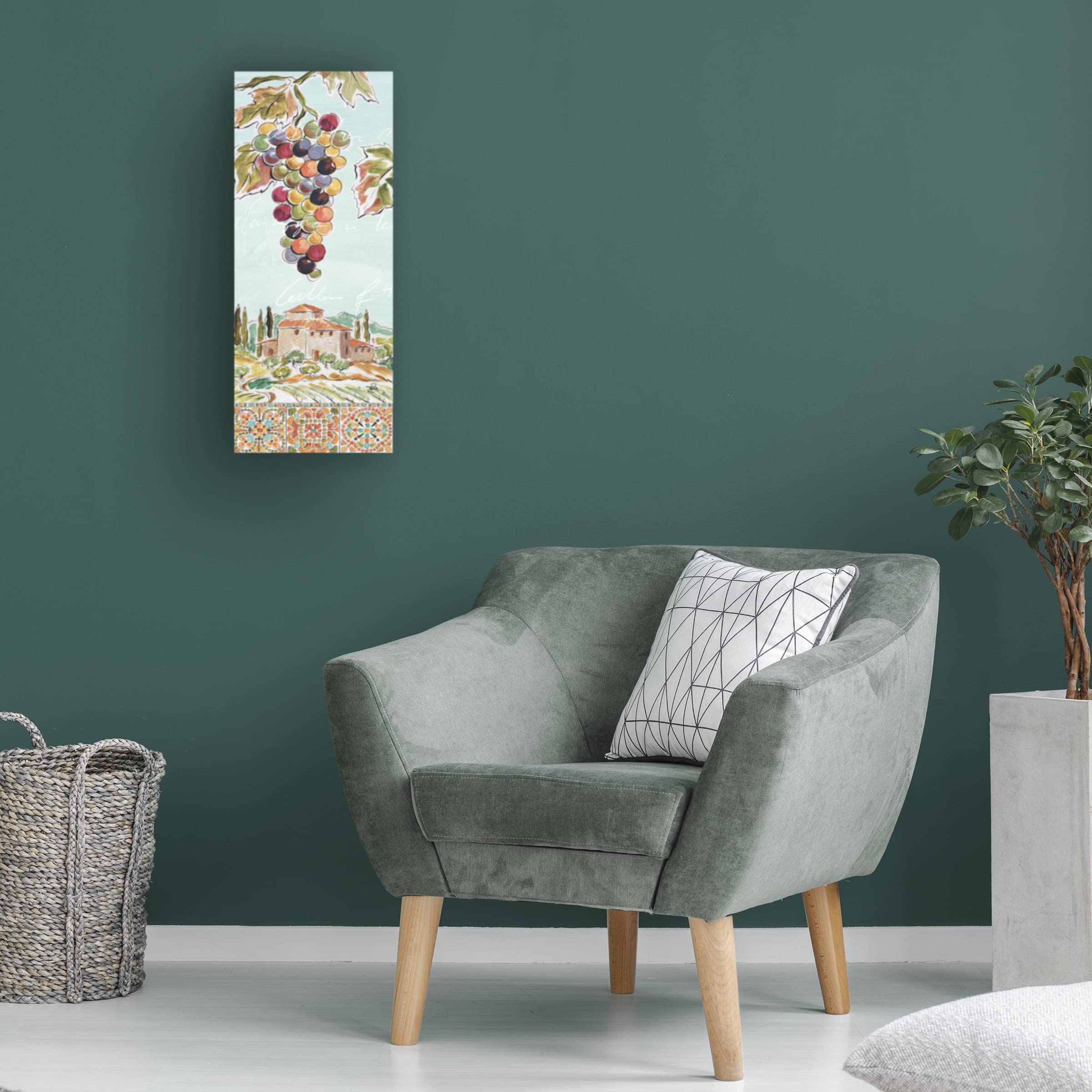 Trademark Fine Art 'Tuscan Breeze V' Canvas Wall Art by Daphne Brissonnet - Italian Countryside Landscape Painting for Living Room, Bedroom & Office Decor