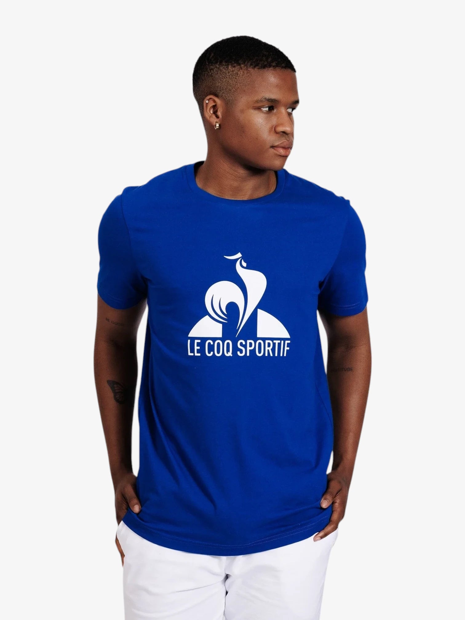 Le Coq Sportif Men's Sport Logo T-Shirt - Lightweight & Breathable Cotton Tee for Running, Gym & Casual Wear