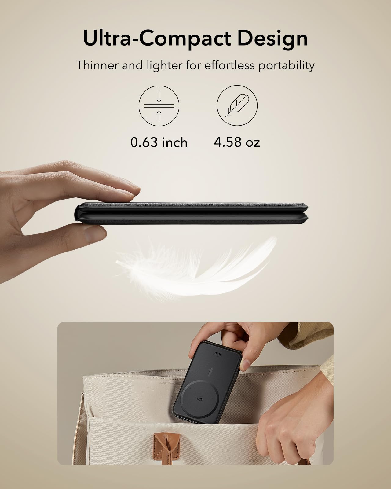ESR Qi2 Certified 3-in-1 Wireless Charging Station - MagSafe Charger Stand for iPhone 16/15/14/13/12, Apple Watch & AirPods 4/3 (Black) | Fast Charging for Home, Office & Travel Accessories