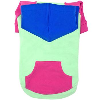 Color Block Hoodie for Women - Pink & Mint Green Pullover Sweatshirt | Casual Streetwear, Loungewear & Gym Outfit