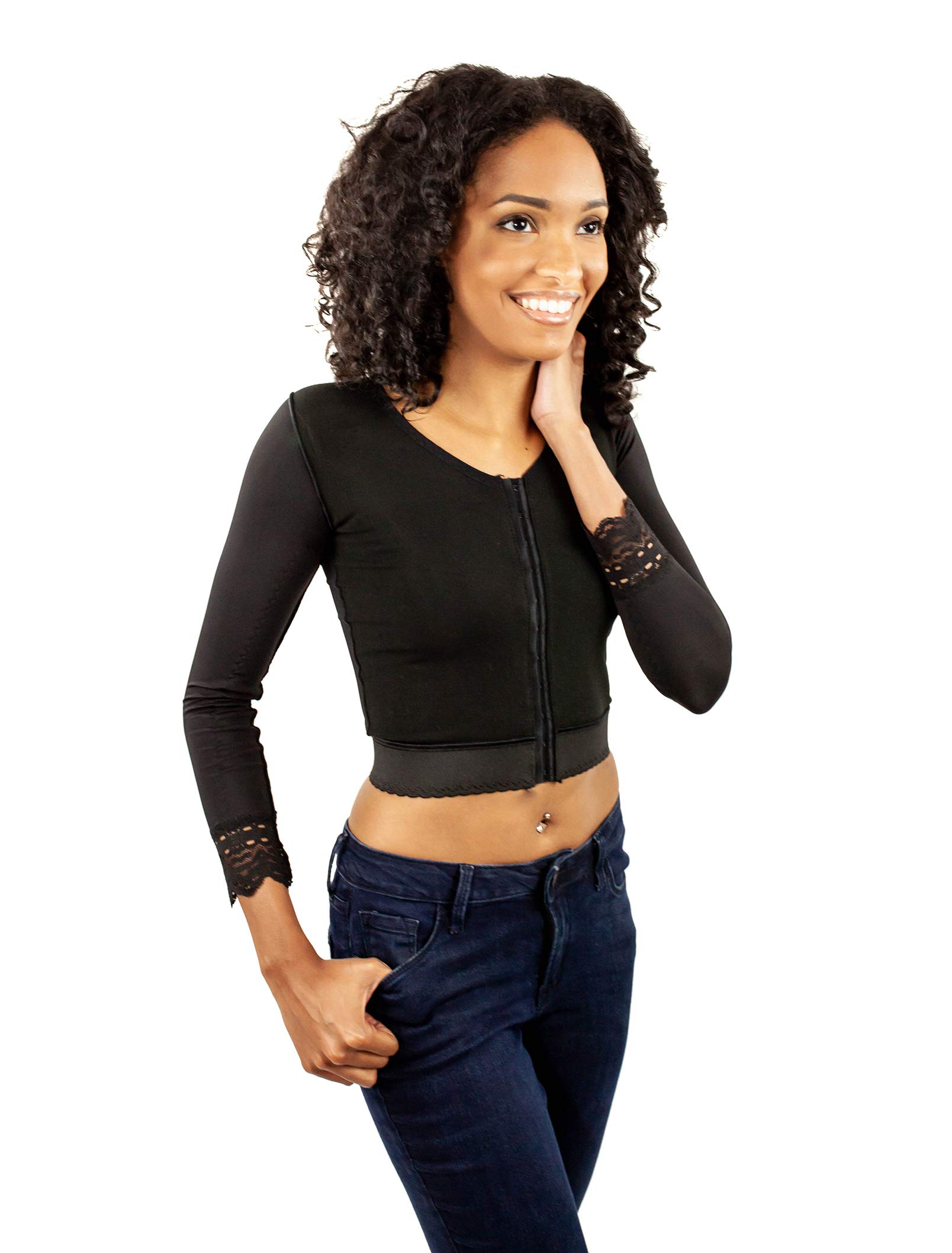 ContourMD Women's Compression Vest & Quarter Sleeve Shirt - Post-Surgery Recovery Garment for Breast Augmentation, Reduction & Liposuction | Perfect for Post-Op Healing, Swelling Control & Comfortable Support