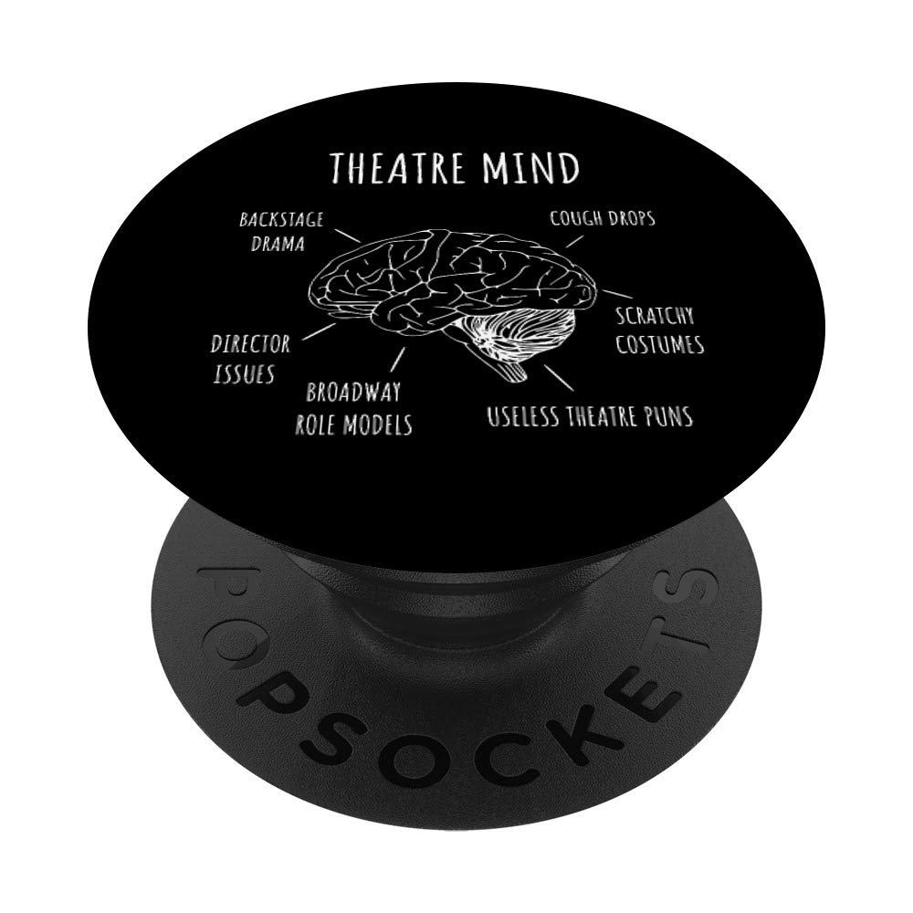 Broadway Musical Actor Rehearsal Gift - Theatre Mind PopSockets PopGrip | Swappable Phone & Tablet Grip | Perfect for Theatre Lovers, Performers & Backstage Crew