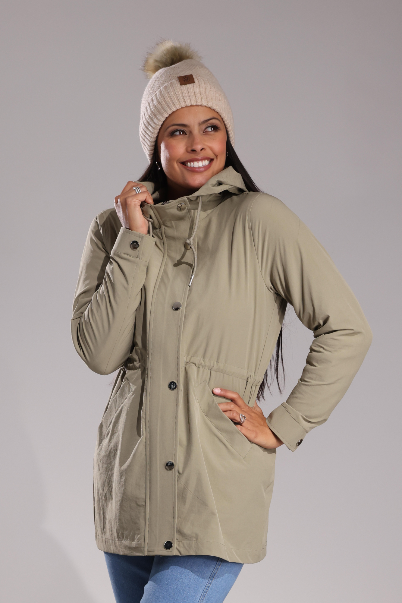 Waterproof Jacket for Men & Women | Lightweight LATTE Raincoat | Windproof & Breathable Outdoor Coat | Perfect for Hiking, Camping & Travel