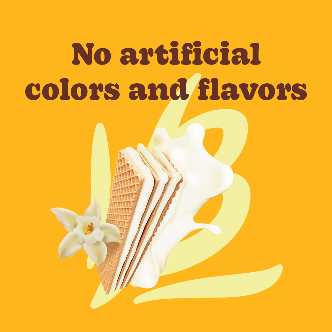Bauducco Sugar Free Vanilla Wafer Cookies - 0g Added Sugar, 3 Creamy Layers, No Artificial Flavors - Crispy & Delicious Low Carb Snacks for Diabetics, Keto Diet & Weight Loss - Perfect for Dessert, Tea Time & Office Snacking (5oz Pack of 1)
