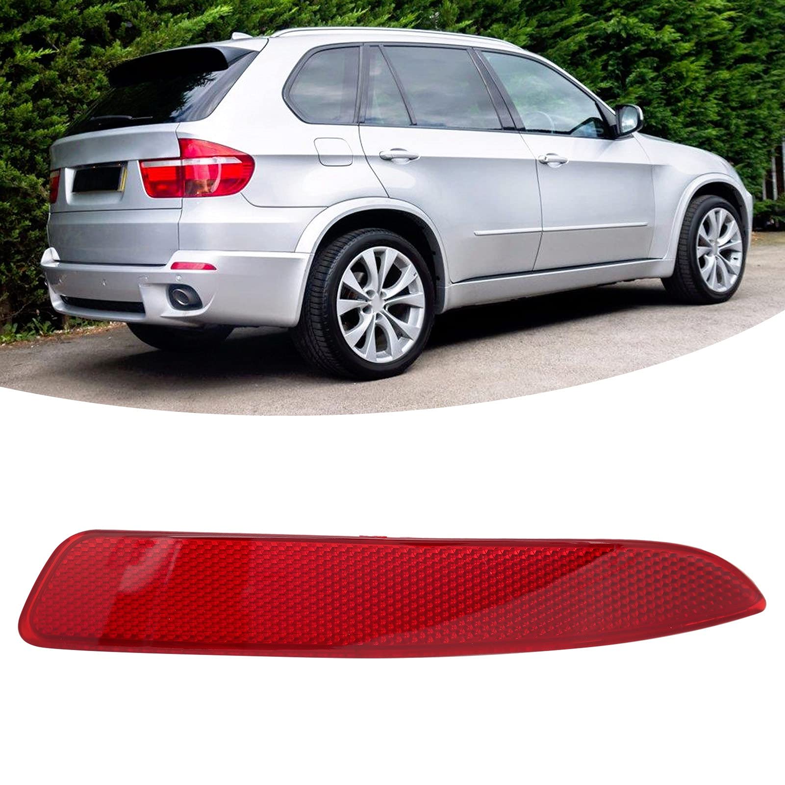Rear Bumper Reflector Reflective Strip - Warning Safety Replacement Accessory for Cars, Trucks & SUVs | Enhanced Night Visibility for Road Safety