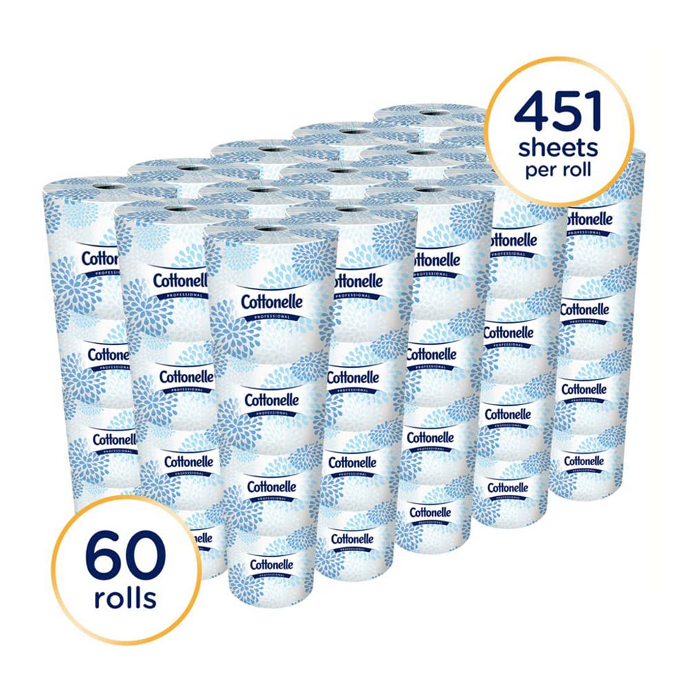 Kimberly Clark Safety 17713 Kleenex Cottonelle Bathroom Tissue - Ultra Soft & Strong Toilet Paper, 60 Rolls (Pack of 60) - Perfect for Home, Office & Commercial Use