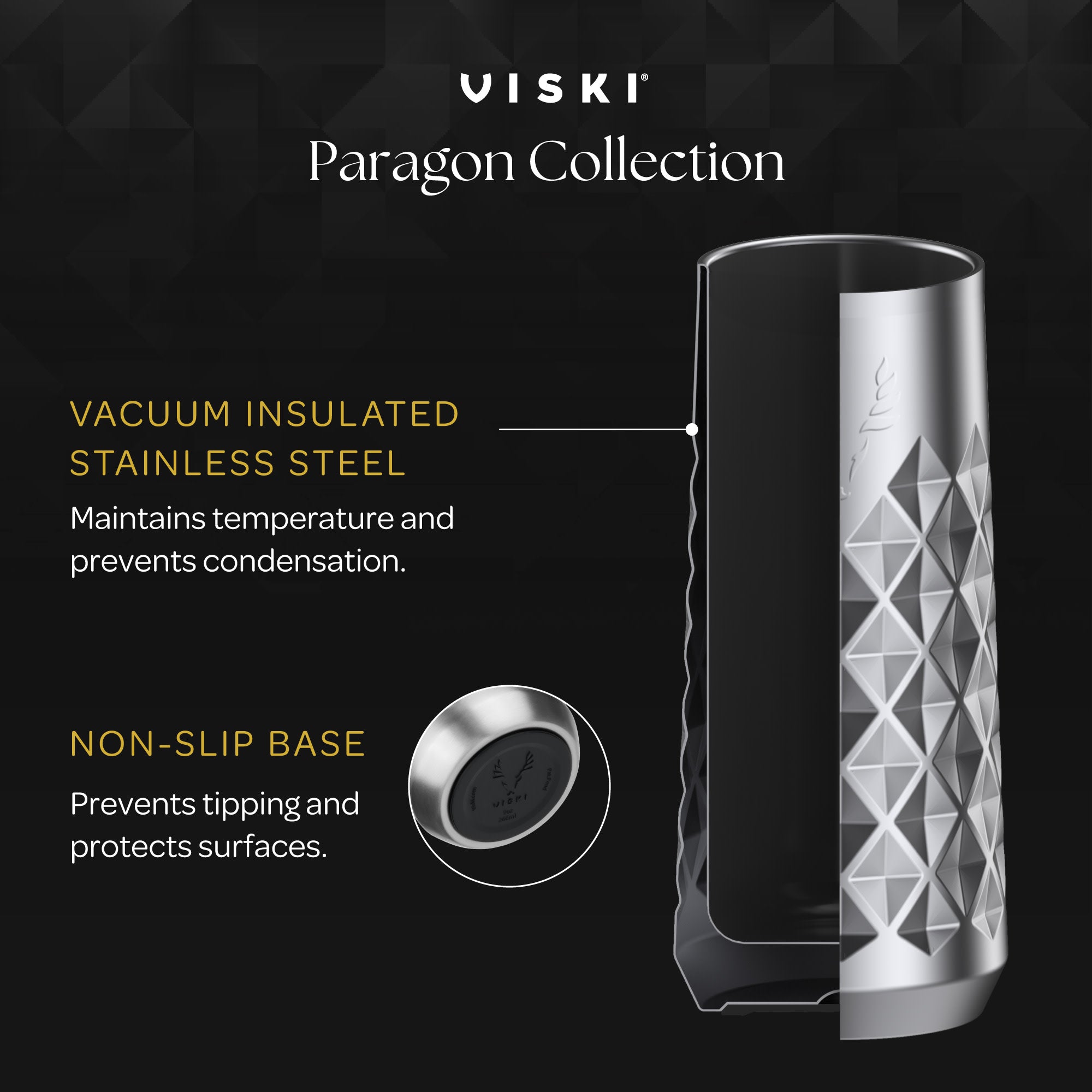Premium Stainless Steel Champagne Flutes Set - Obsidian Black Elegant Wine Glasses for Parties, Weddings & Romantic Dinners - Dishwasher Safe & Shatterproof Crystal Alternative