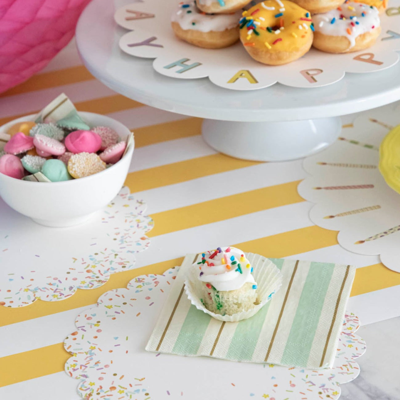 Happy Birthday Party Plates - Disposable Birthday Dinnerware for Celebrations - Perfect for Birthday Parties, Baby Showers & Special Events