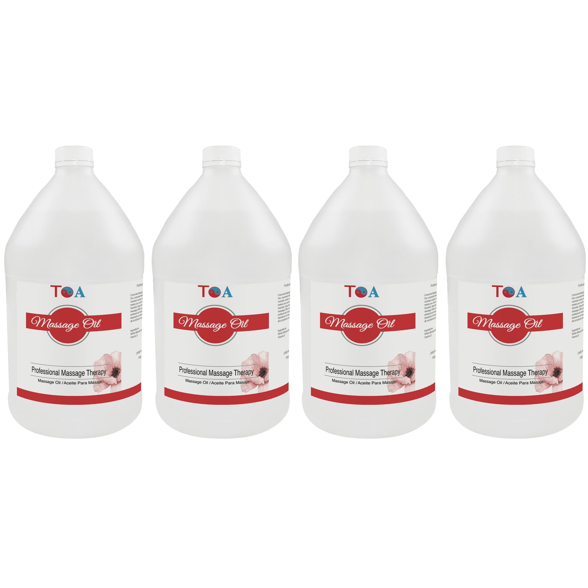 TOA Unscented Mineral Oil for Body Spa & Massage Therapy - 4 Gallon Bulk Size (Ideal for Professional Massage Therapists, Spa Treatments & Relaxation)