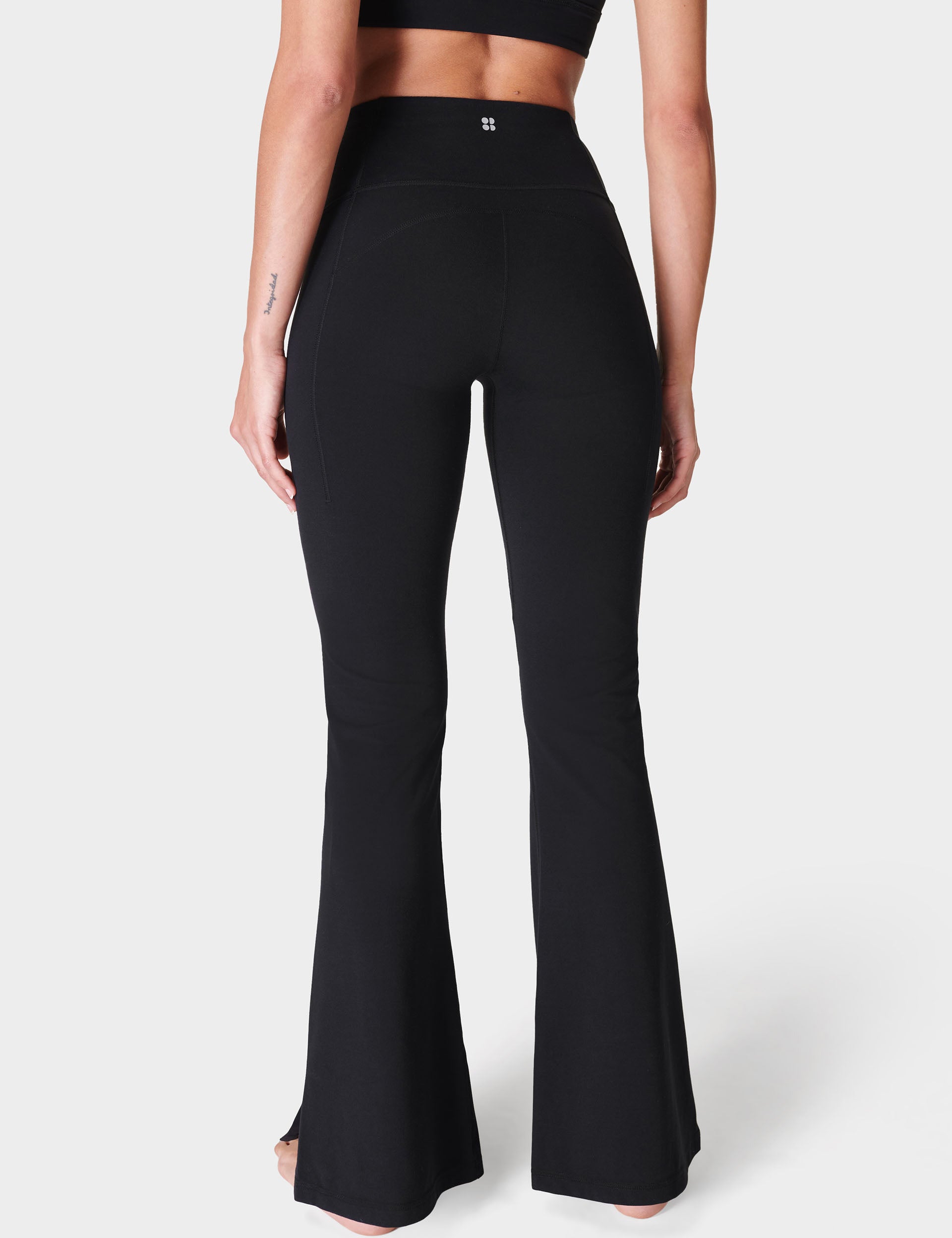 Super Soft High Waist Flare Yoga Pants for Women - Stretchy & Comfortable Black Workout Leggings - Perfect for Yoga, Gym, Running & Lounge Wear