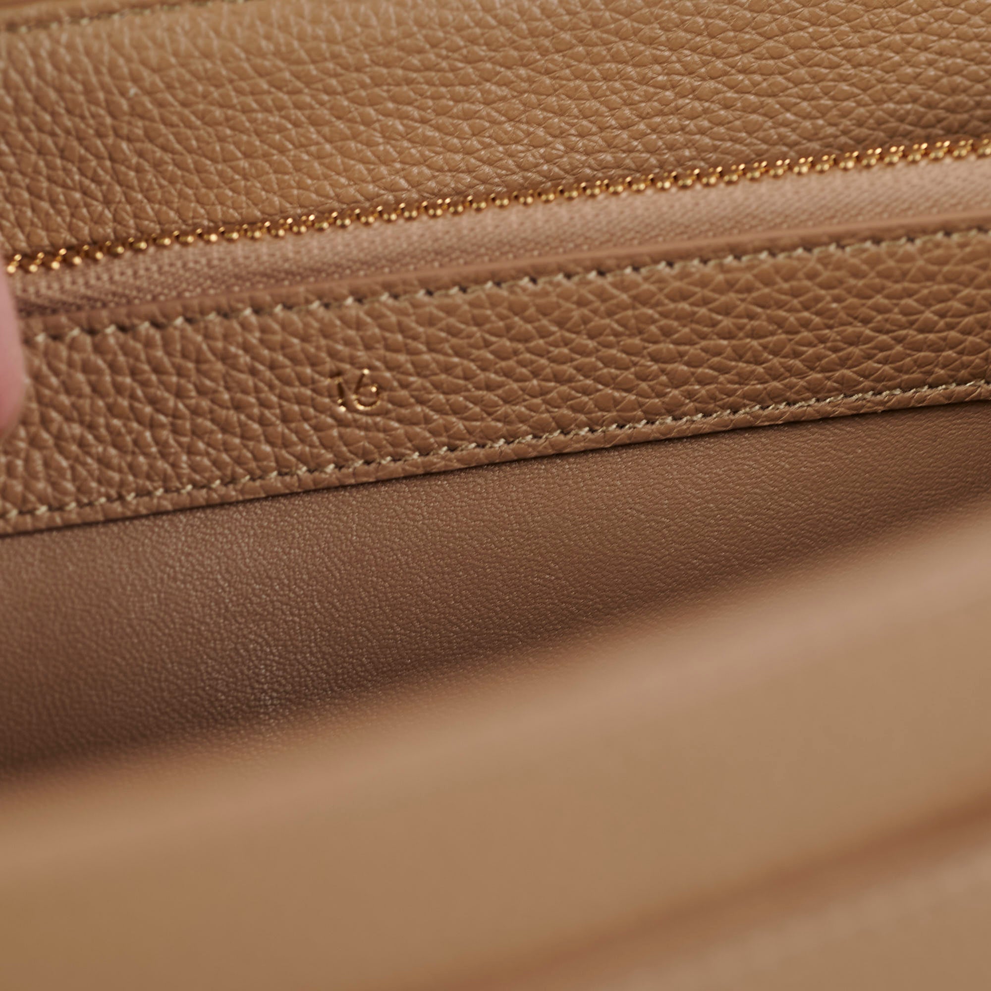 Celine 16 Medium Classic Taupe Handbag - Luxury Leather Shoulder Bag for Women | Perfect for Work, Travel & Everyday Use