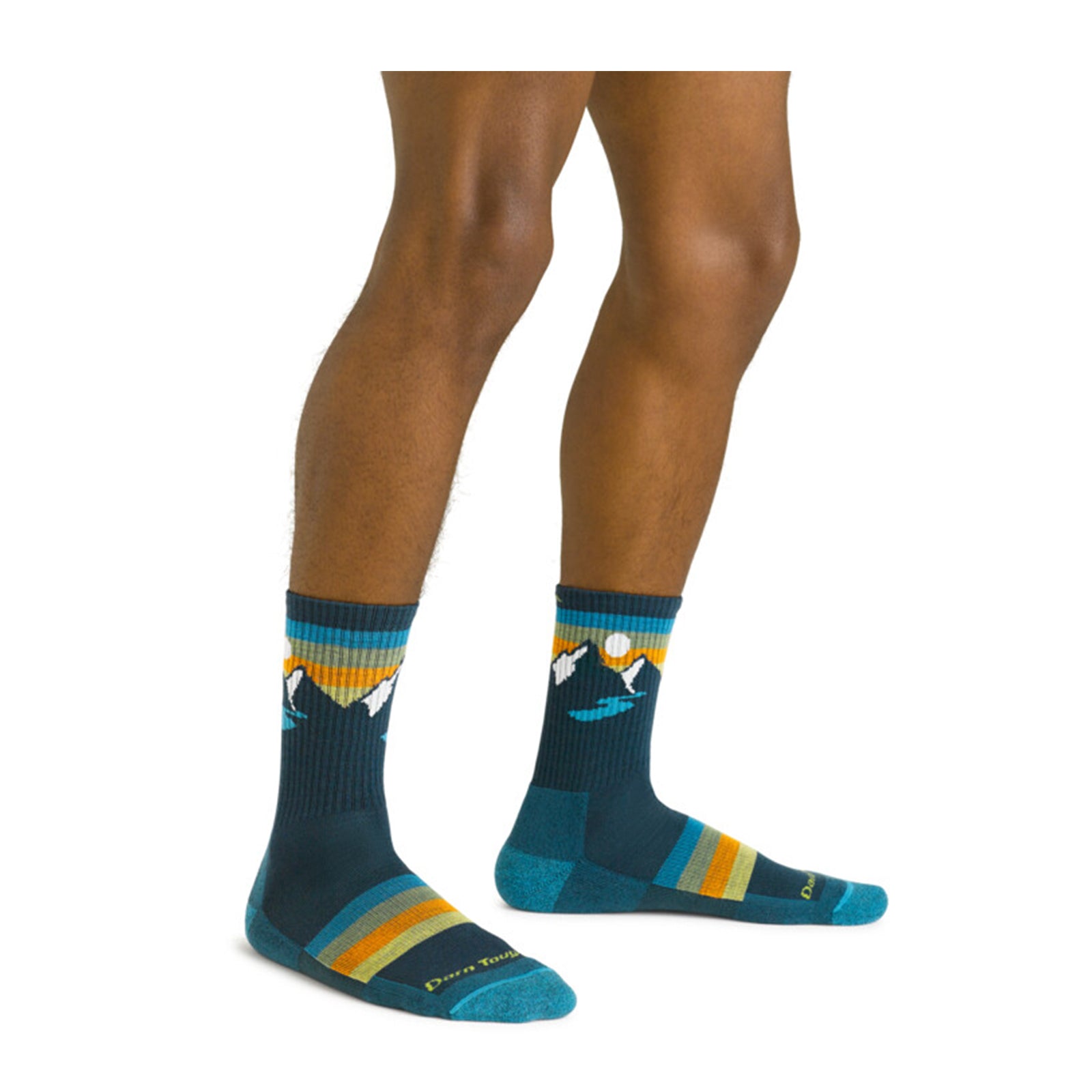 Darn Tough Sunset Ridge Lightweight Micro Crew Cushion Socks for Men - Hiking, Running & Outdoor Activities - Moisture-Wicking & Breathable Comfort Socks