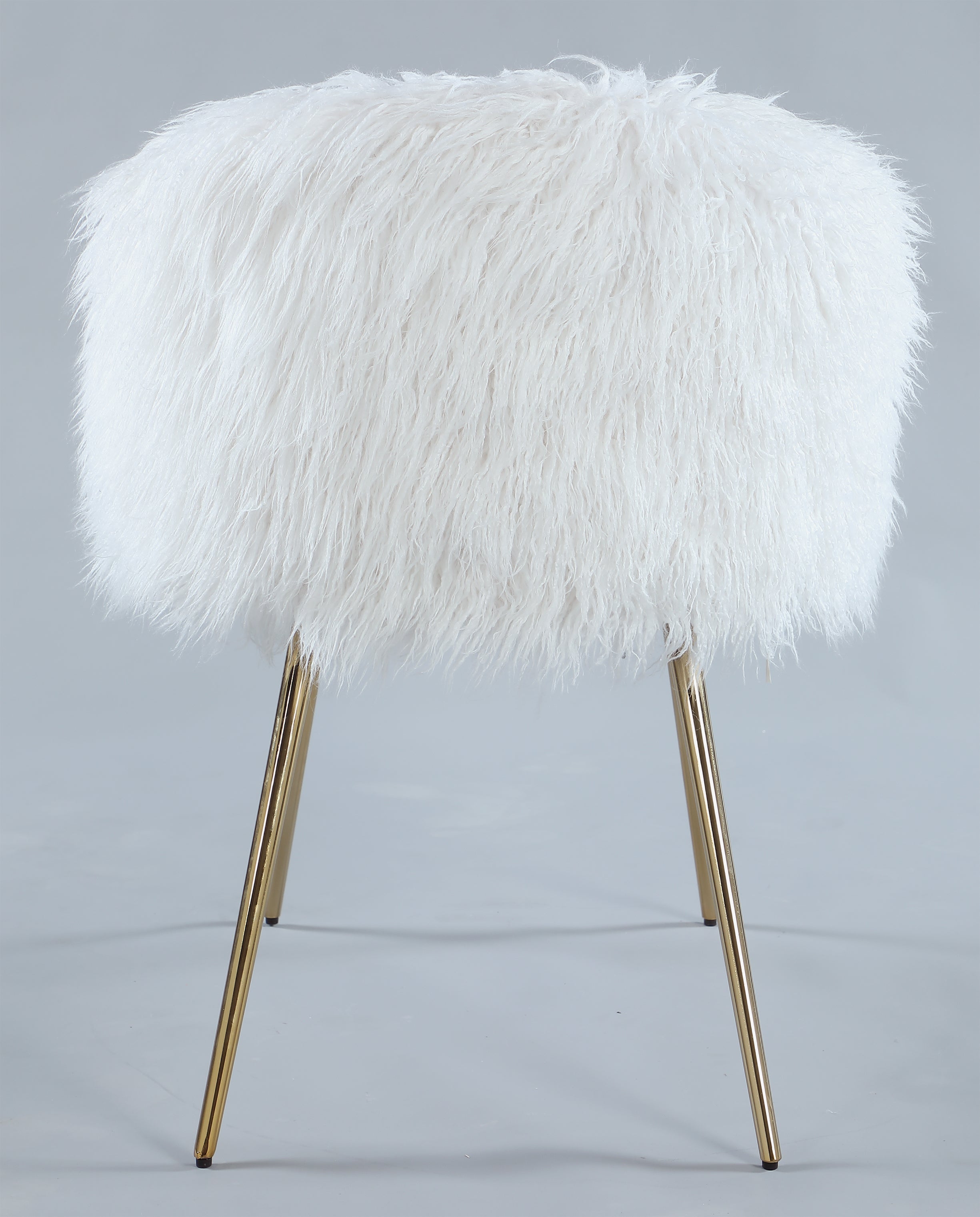Ravni Faux Fur Accent Armchair with Gold Legs - Luxurious Modern Living Room Chair for Home Decor, Bedroom Seating & Cozy Reading Nook