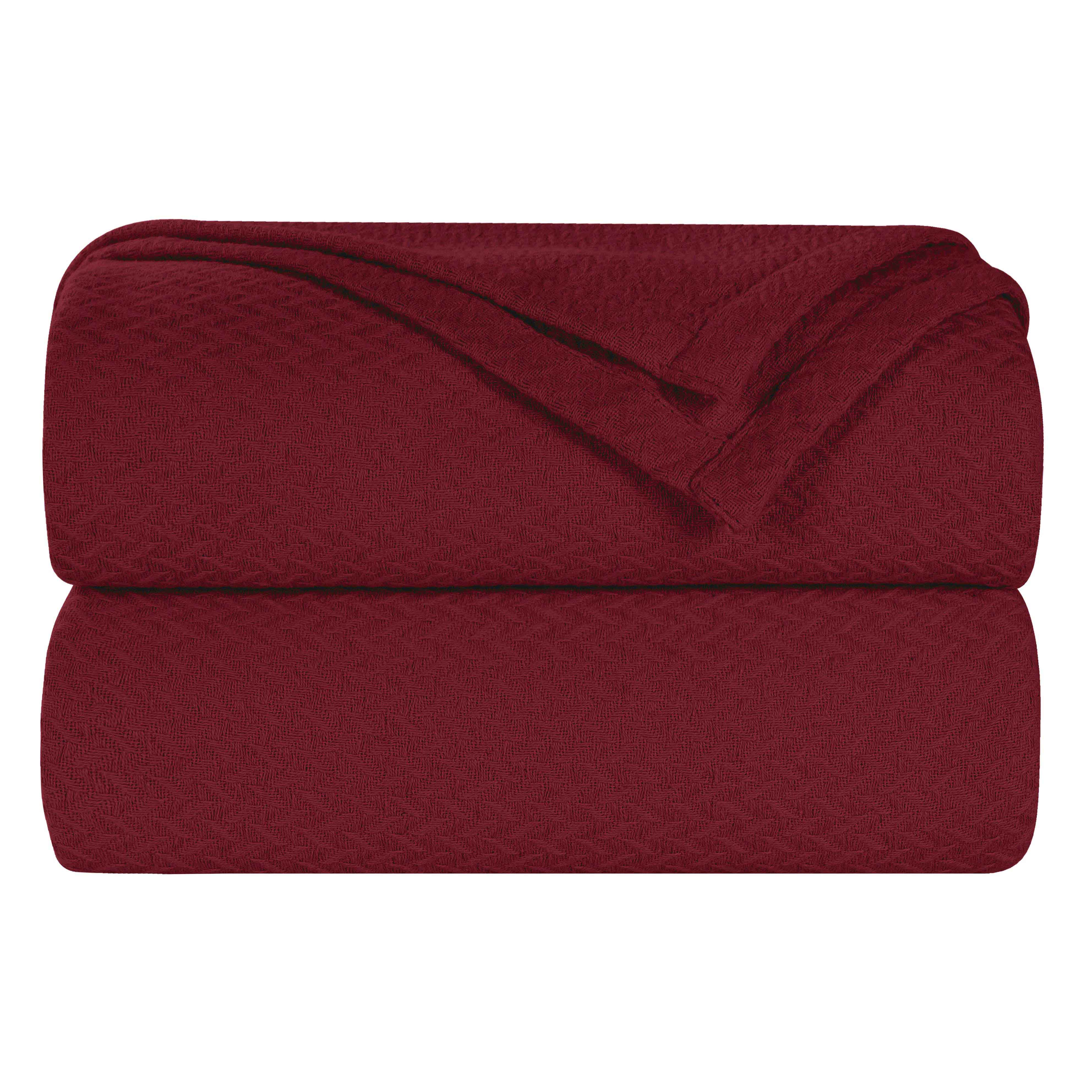 Premium Nobel Cotton Textured Chevron Lightweight Woven Blanket - Soft & Breathable Throw for Sofa, Bed, and Outdoor Picnics - Cozy Home Decor & Travel Companion