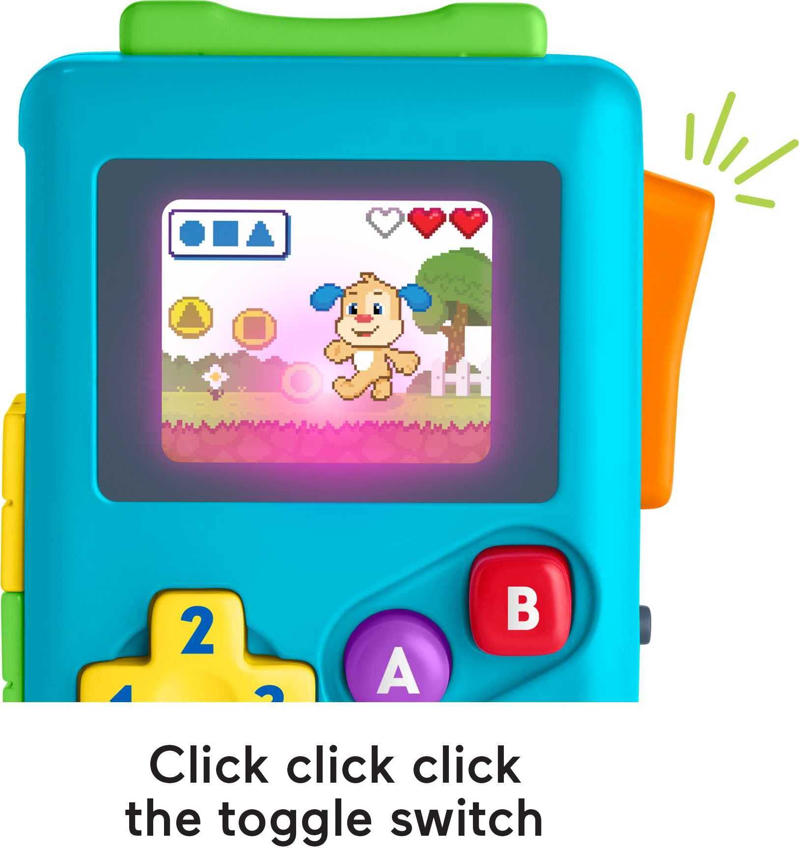 Fisher-Price Laugh & Learn Lil' Gamer Pretend Video Game Toy with Lights & Music - Interactive Learning Toy for Babies & Toddlers 6+ Months - Perfect for Early Development & Pretend Play Fun