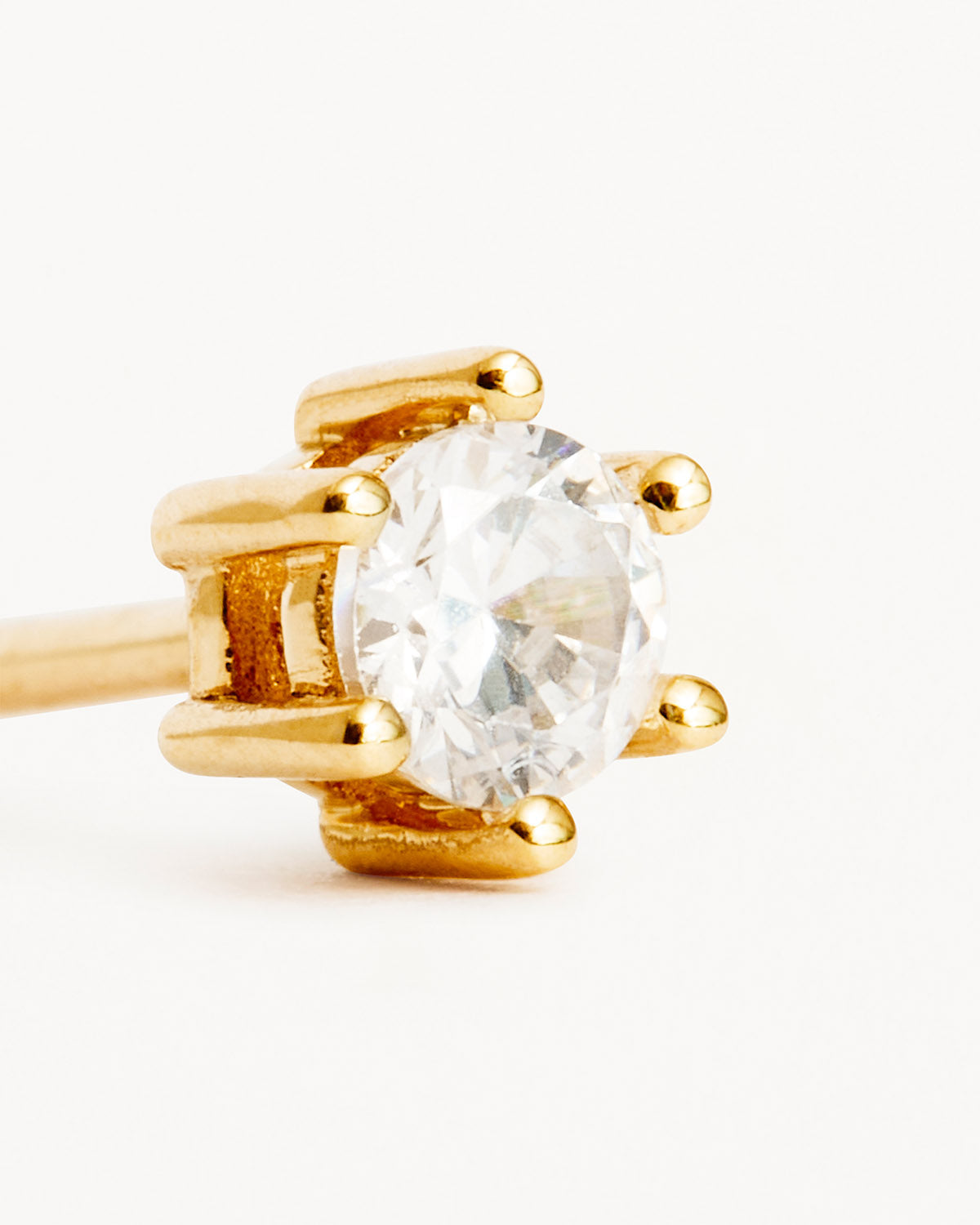 14K Solid Gold Crystal Stud Earrings for Women - Dainty & Elegant Jewelry Gift for Everyday Wear, Parties & Special Occasions