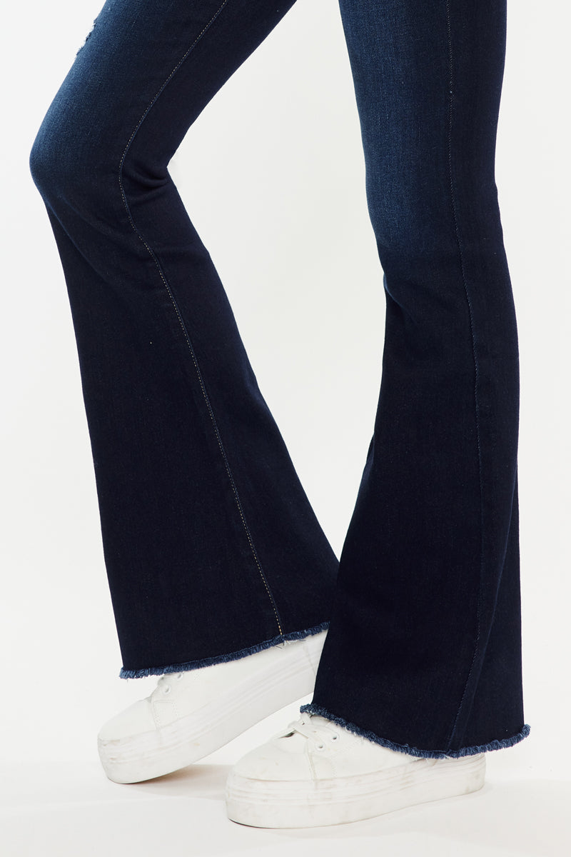 Morgan High Rise Flare Jeans for Women - Stretchy Denim Pants with Comfortable Fit - Perfect for Casual Wear, Office & Date Night Outfits