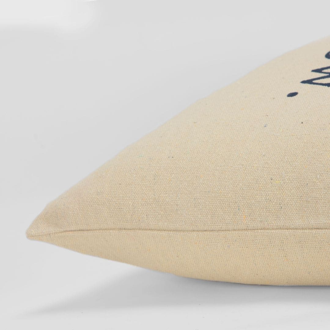 Be Here Now Decorative Pillow - Boho Chic Home Decor Throw Pillow for Living Room, Bedroom & Nursery - Soft & Stylish Cushion for Sofa, Chair or Floor Seating