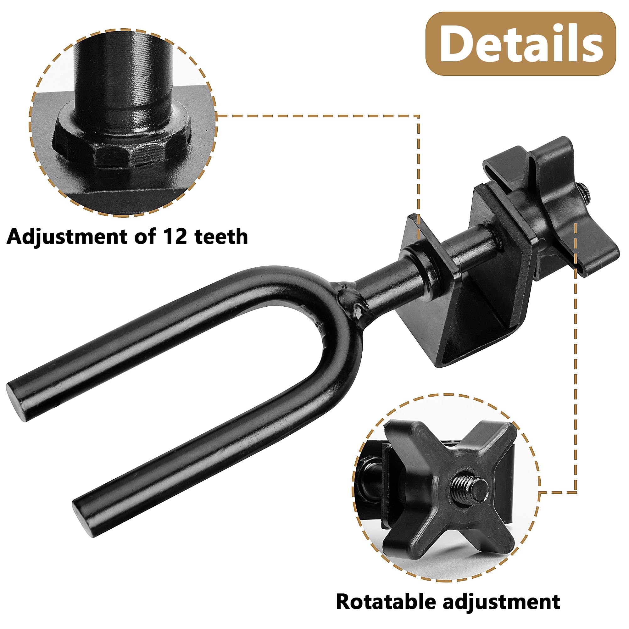 Adjustable 12-Teeth Tree Stand Bow Holder - Easy Install Hunting Bow Rest Accessory for Archery & Deer Hunting - Perfect for Treestand, Ground Blind & Outdoor Hunting Scenes