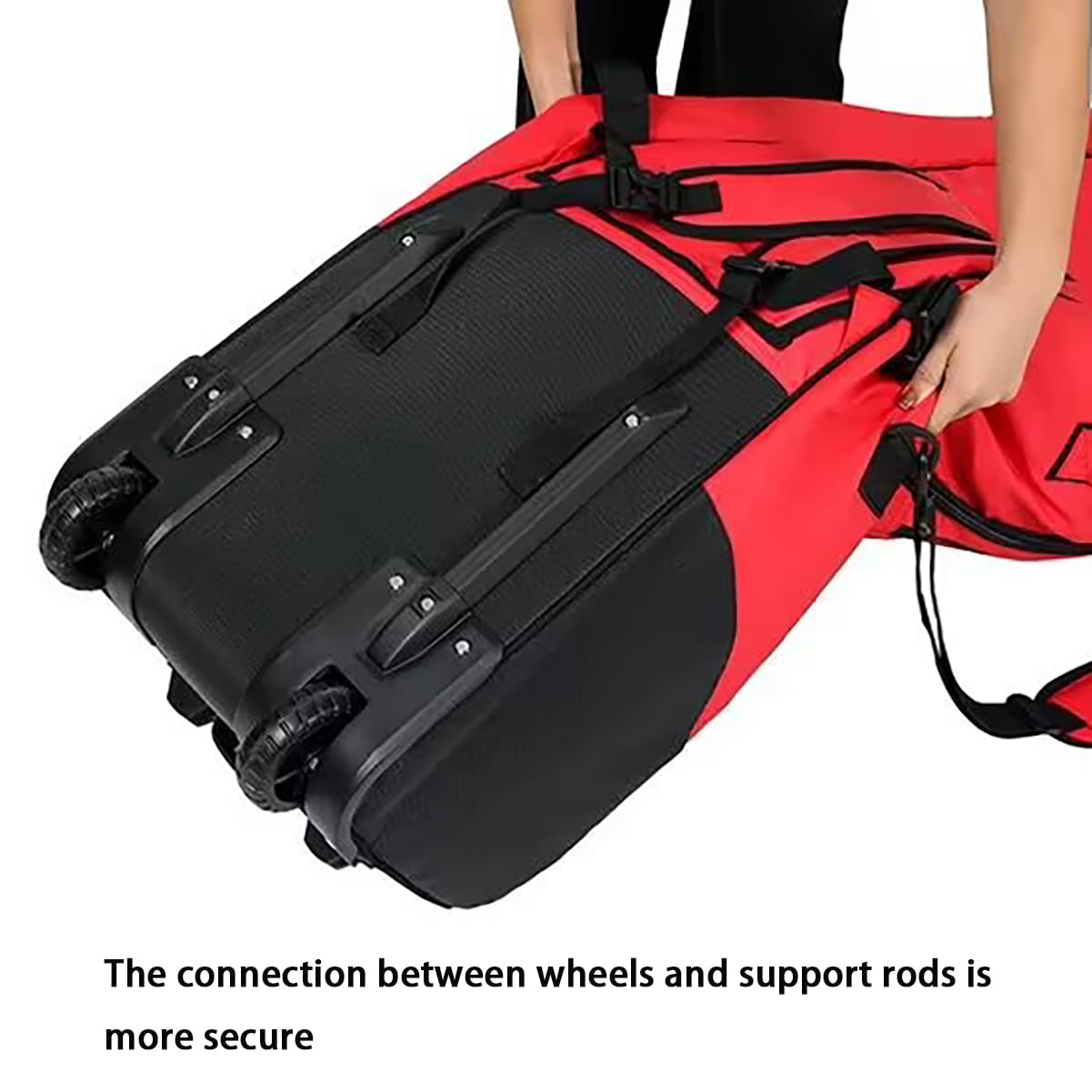 **Wheeled Ski & Snowboard Travel Bag - Large Capacity Waterproof Ski Equipment Bag with Dry/Wet Separation | Durable Ski Gear Carrier for Air Travel & Mountain Resorts**
