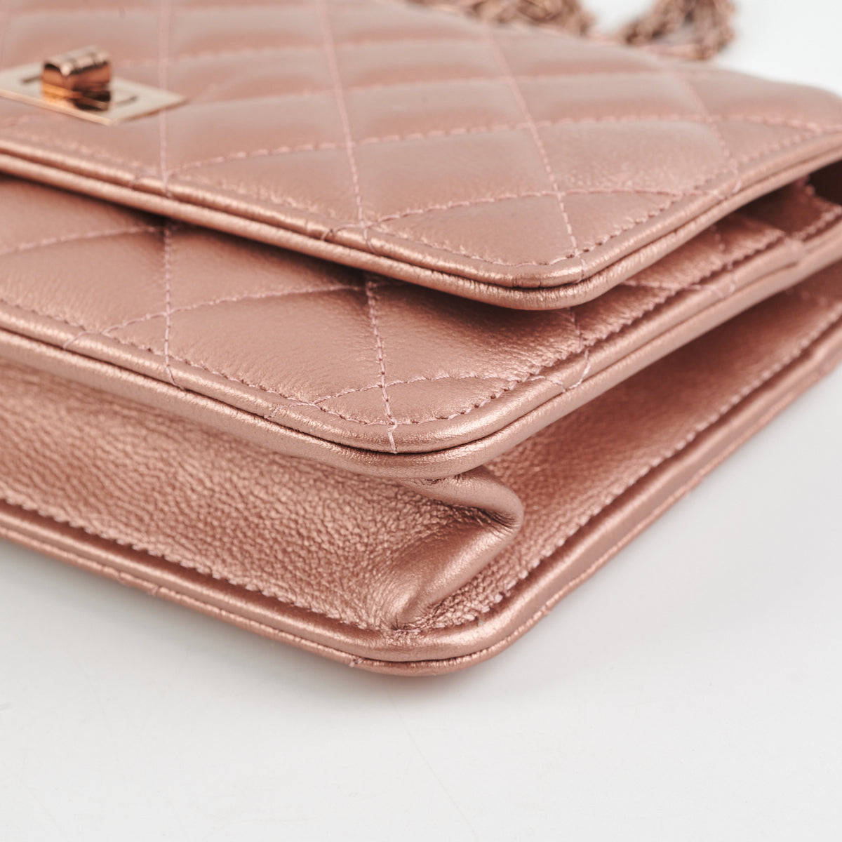 Chanel Reissue Wallet On Chain (WOC) Rose Gold Crossbody Bag - Luxury Designer Handbag for Women | Perfect for Evening Parties, Date Nights & Special Occasions