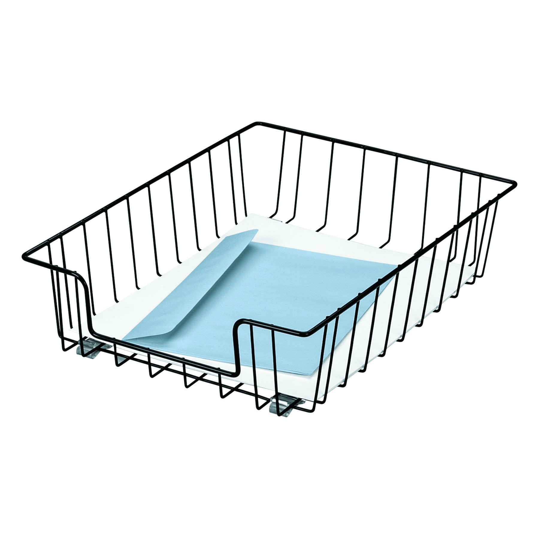 Fellowes 60112 Black Wire Mesh Desk Organizer - Letter Size Workstation Tray for Office Supplies, Files and Documents | Perfect for Home Office, School or Workplace Organization