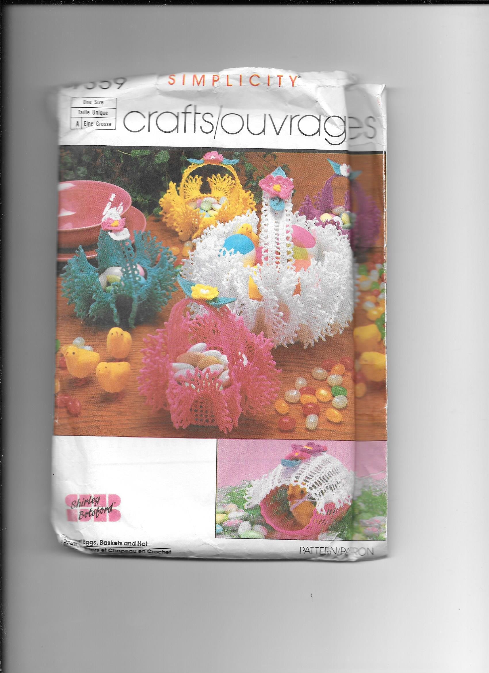 Shirley Botsford Crochet Eggs Basket Hat Pattern - DIY Easter Decor